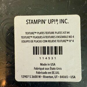 Stampin' Up Texture Plates Kit #4